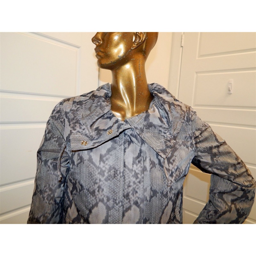 St John sz M Gray Beige Python Print‎ Full Zip Jacket - Picture 3 of 5